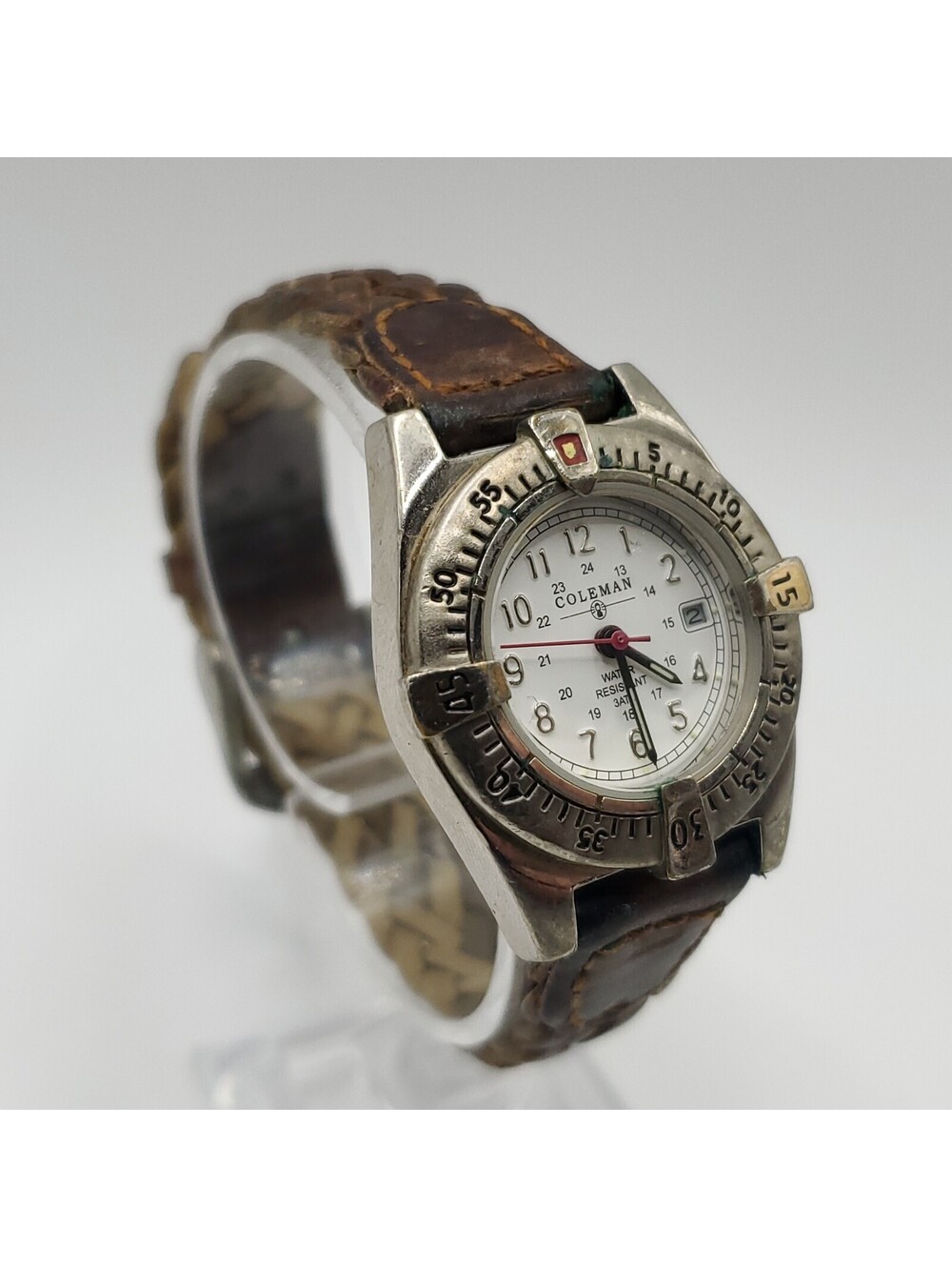 Coleman White Date Dial 28mm Womens Watch New Battery